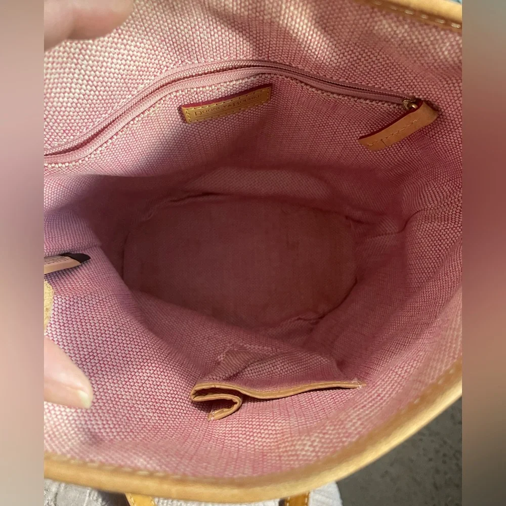 🏆Dooney & Bourke Signature North South Bucket Bag w/COA - Picture 7 of 15